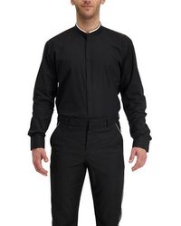 Karl Lagerfeld Mao Collar Shirt Black