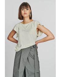 Arys Airy Tulip Tee Clouded White - Grey
