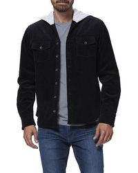 PAIGE_ORG Carlton Cord Shirt Jacket Navy Hex - Blue
