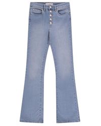 IKKS 's Blue High-waist Flared Slim Jeans Light Blue