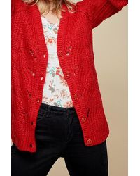 One Step Red Cardigan