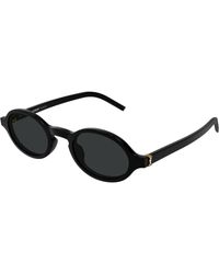 Saint Laurent - Sl M161 002 Sunglasses Acetate Round - Lyst