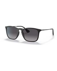Ray-Ban - Chris Sunglasses Black Frame Grey Lenses 54-18 - Lyst