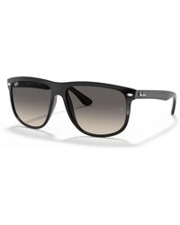 Ray-Ban - Rb4147 Boyfriend Square Sunglasses, Black/polarized Green, 60 Mm - Lyst