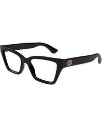 Gucci - Gg1715O Linea Gg Logo 002 Havana Acetate Occhiali Da Vista - Lyst