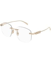 Gucci - Gg1806O 001 Optical Frames Metal Transparent Squared - Lyst