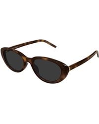 Saint Laurent - Sl M154 003 Sunglasses Acetate Round - Lyst