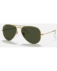 Ray-Ban - Rb3025 Aviator Large Metal Sunglasses, Gold/grey Gradient, 62 Mm - Lyst