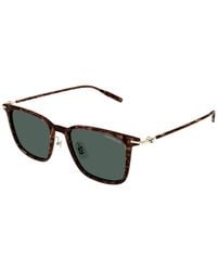 Montblanc - Mb0354S 001 Sunglasses Injected Squared - Lyst