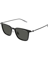 Montblanc - Mb0354S 001 Sunglasses Injected Squared - Lyst