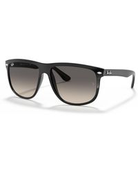 Ray-Ban - Rb4147 Boyfriend Square Sunglasses, Black/polarized Green, 60 Mm - Lyst