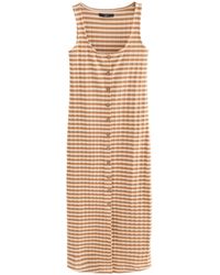 Next - Geripptes Midikleid mit eckigem Ausschnitt (1-tlg) - Lyst