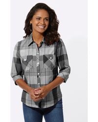 WITT - Klassische Bluse Karobluse - Lyst