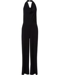 Les Lunes - Jumpsuit Wide Leg Neckholder PENNY Overall, Wasserfall Ausschnitt, Jersey, weites Bein - Lyst