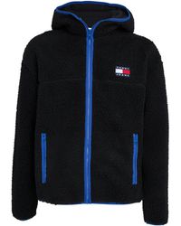 tommy jeans kapuzensweatjacke tjm sherpa zip thru hoodie