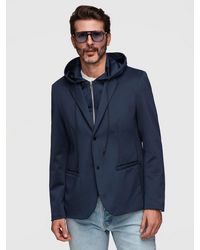 Ombre - Anzugsakko Herren Blazer Mit Kapuze Casual Sakko (Kein Set, 1-Tlg) Abnehmbare Kapuze - Lyst