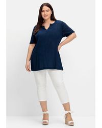 Sheego - 7/8-Hose Große Größen mit Gummibund, aus elastischem Twill - Lyst