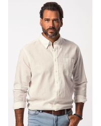 JP1880 - Businesshemd Hemd Langarm Leinenmix Buttondown-Kragen - Lyst