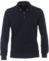 CASA MODA - SNOS Sweatshirt mit Zip, 105 blau - Lyst