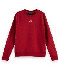 Maison Scotch - Fleecepullover Sweatshirt Theme Artworks Sweat 157034 - Lyst