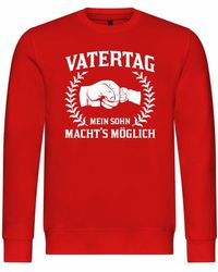 deinshirt - Rundhalspullover Pullover Vatertag mein Sohn machts möglich Mit Print Motiv - Lyst