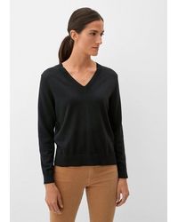 S.oliver - Longpullover Strickpullover Feinstrickpullover Aus Viskosemix - Lyst