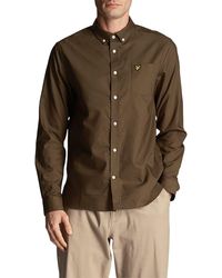 Lyle & Scott - Langarmhemd , 100% Baumwolle, Mit Button Down Kragen - Lyst