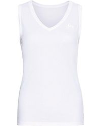 Odlo - T-Shirt Bl Top V-Neck Singlet Active F-Dry Light Eco - Lyst