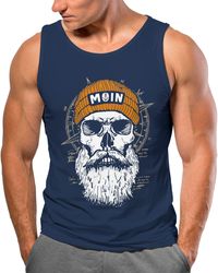 Neverless - Tanktop Tank-Top Printshirt Moin Skull Windrose Kompass Totenkopf mit Print - Lyst