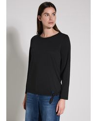 Cecil - Langarmshirt aus softem Materialmix - Lyst