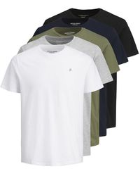Jack & Jones - & -Shirt 5er-Pack T-Shirts JorJxj Regular-Fit Logo Rundhals - Lyst