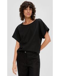 S.oliver - Shirttop Fabricmix-T-Shirt im Relaxed Fit - Lyst