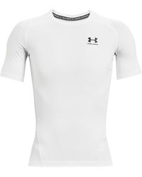 Under Armour - Under ® T-Shirt UA HG ARMOUR COMP SS WHITE - Lyst
