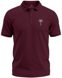 Neverless - Poloshirt Grafik Palme – Kurzarm Polo Sommerliches mit Print - Lyst