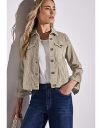 Street One - Jeansjacke mit Stretch und Knopfleiste - Lyst