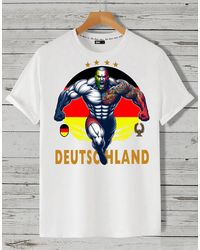 Rmk - T- Shirt Fan Trikot Rundhals Fußball Deutschland Germany EM aus Baumwolle - Lyst