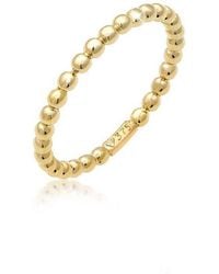 Elli Premium - Fingerring Ring Dots Kugel Design 375 Gelbgold - Lyst