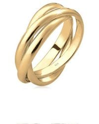 Elli Jewelry - Fingerring Wickelring Trio Trini Basic Schmuck Geschenk 925 Silber, Ring Set - Lyst