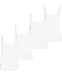 Sublevel - Shirttop Spaghettiträger-, einfarbig, Baumwolle, - Lyst