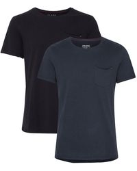 Blend - Einfarbiges Rundhals T-Shirt 2er Stück Set BHNOEL (1-tlg) 4033 in Schwarz-Blau - Lyst