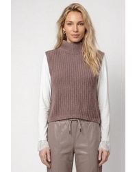 Monari - Pullunder Pullunder Basic Chenille Regular Fit Mit Stehkragen - Lyst