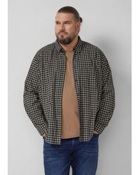 S.oliver - Langarmhemd Hemd Regular Fit: Elastisches Button-Down-Hemd Mit Karomuster - Lyst