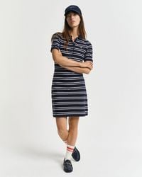 GANT - Polokleid STRIPE SHIELD SS PIQUE POLO DRESS - Lyst