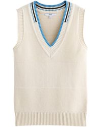 Next - Stricktop Gestricktes Tanktop mit V-Ausschnitt (1-tlg) - Lyst