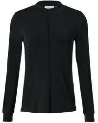 Comma, - Strickpullover Langarmshirt mit Nahtdetail (1-tlg) langarm, Modal-Mix, Slim Fit - Lyst