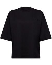 Esprit - 3/4-Arm- Baumwoll-T-Shirt mit Logo und Stehkragen - Lyst
