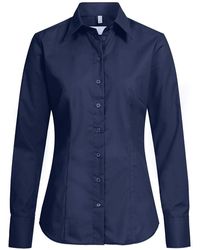 Greiff - Langarmbluse Corporate Bluse BASIC OEKO TEX® pflegeleicht Marine - Lyst