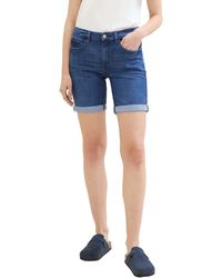 Tom Tailor - Shorts Slim Fit Five-Pocket Jeansshorts Denim 7378 in Blau - Lyst