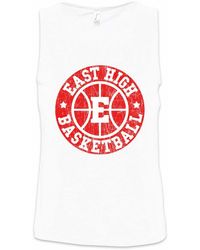 Urban Backwoods - Tanktop East High Basketball II Ärmelloses T-Shirt Team Mannschaft School Logo Sign Symbol Musical Kult - Lyst