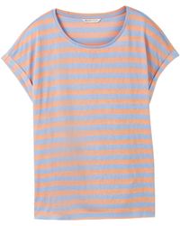 Tom Tailor - Kurzarmshirt crispy stripe T-Shirt - Lyst